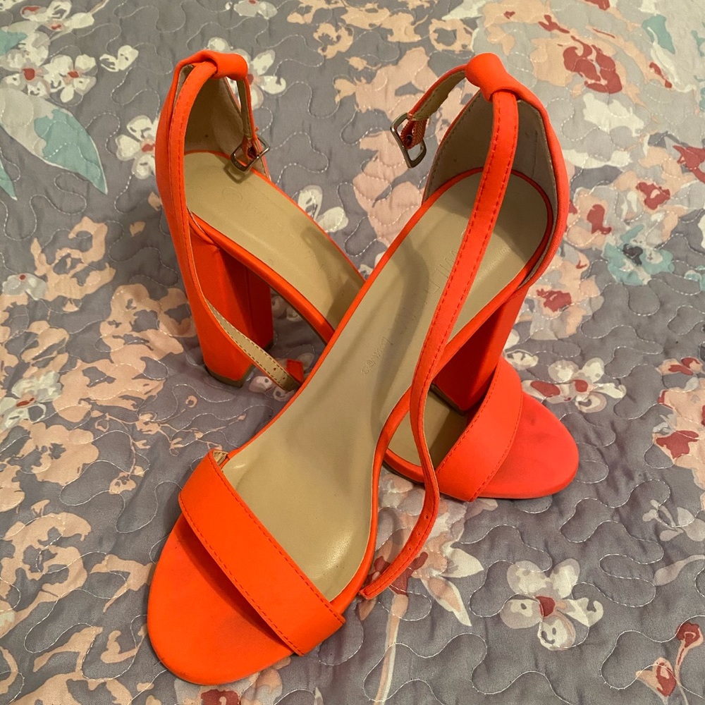 Neon Orange heels